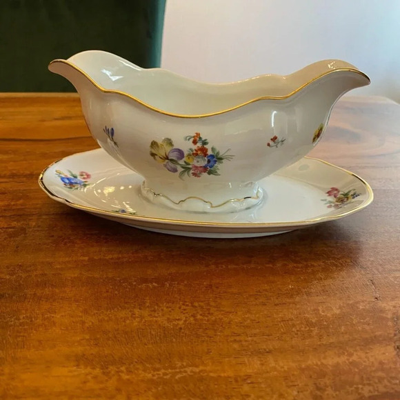 Vintage The Franklin Gravy Boat by Hutschenreuther Bavaria Germany US Zone - Picture 3 of 13